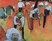 Emile Bernard the buckwheat harvest oil